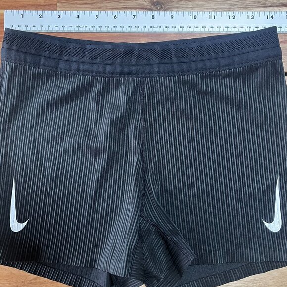 Nike Dri-Fit Aeroswift Tight Running Shorts Woman Large Black Compression - Picture 8 of 11